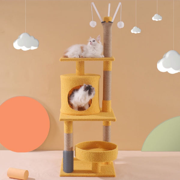 Four layers cat climbing tower